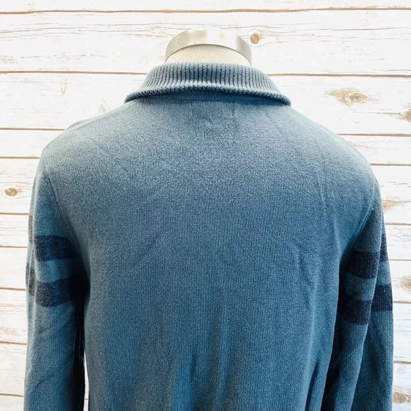 BANANA REPUBLIC Men Long Sleeve Zip-Up Collared Knit Sweater Top Size Small - Picture 5 of 12